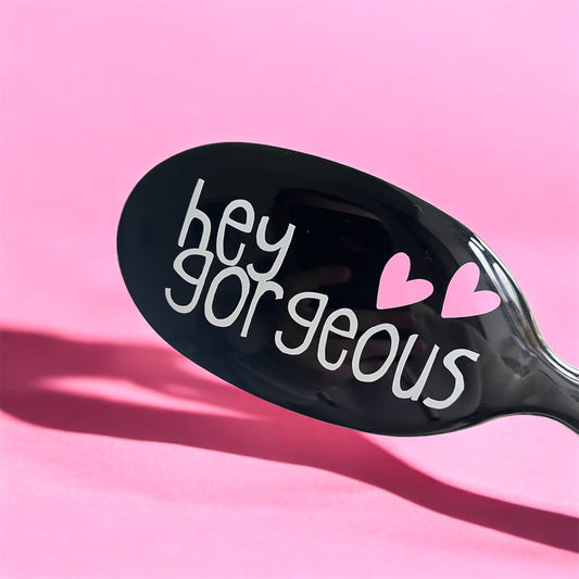 ‘Hey gorgeous’ mixed bristle hair brush